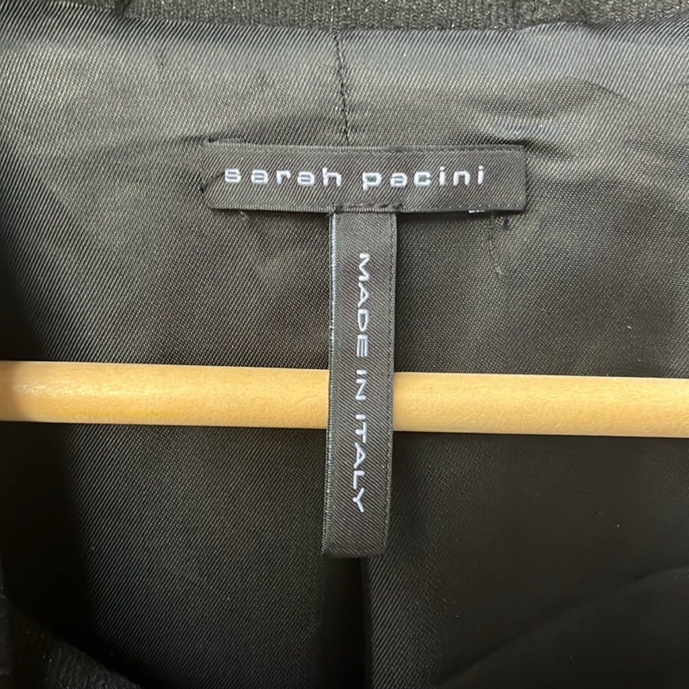 SARAH PACINI black wool blend jacket, size 0/XS - Picture 4 of 13